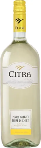 Bottle of Citra Pinot Grigio Terre di Chietiwith label visible