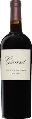 Bottle of Girard Zinfandel Old Vinewith label visible