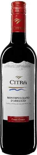 Bottle of Citra Montepulciano d'Abruzzowith label visible