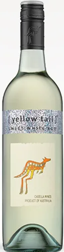 Bottle of Yellow Tail Sweet White Roowith label visible