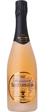 Bottle of Ricci Curbastro Franciacorta Rosé Brutwith label visible