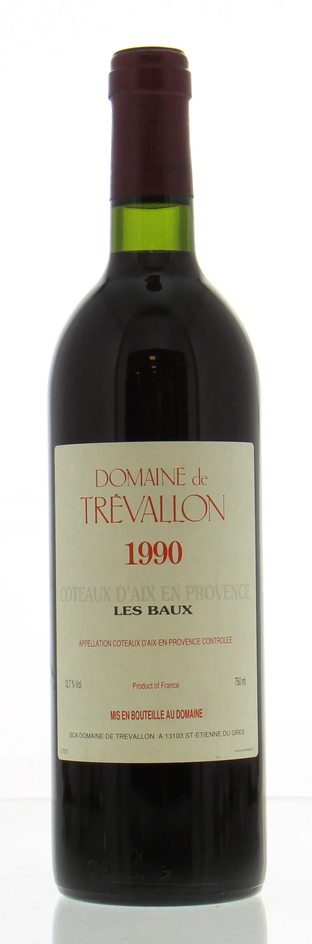 Bottle of Domaine de Trévallon Coteaux d'Aix-en-Provence Les Baux from search results