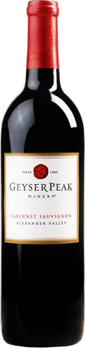 Bottle of Geyser Peak Cabernet Sauvignonwith label visible