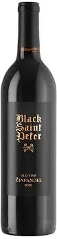 Bottle of Black Saint Peter Old Vine Zinfandelwith label visible