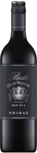 Bottle of Best's Bin No 1 Shirazwith label visible