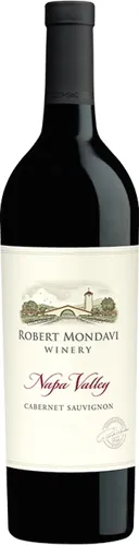 Bottle of Robert Mondavi Cabernet Sauvignonwith label visible