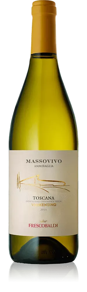 Bottle of Tenuta Ammiraglia Massovivo Vermentinowith label visible