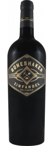 Bottle of Boneshaker Zinfandelwith label visible