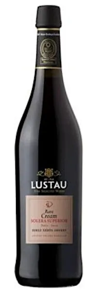 Bottle of Lustau Superior Rare Cream Sherry (Reserva Solera)with label visible