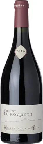 Bottle of Domaine La Roquète Châteauneuf-du-Papewith label visible