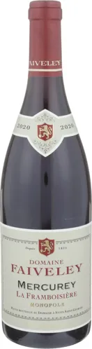 Bottle of Domaine Faiveley Mercurey La Framboisièrewith label visible