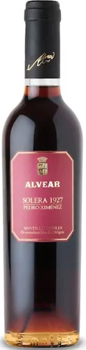 Bottle of Alvear Solerawith label visible
