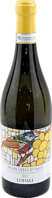 Bottle of Lodali Moscato d'Astiwith label visible