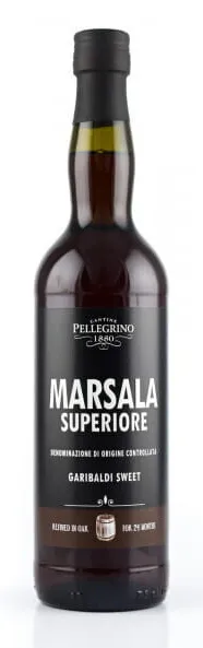 Bottle of Cantine Pellegrino Marsala Superiorewith label visible