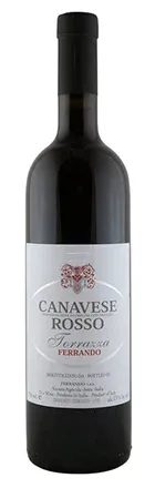 Bottle of Ferrando La Torrazza Canavese Rossowith label visible