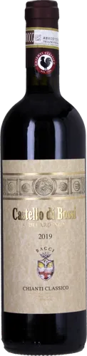 Bottle of Castello di Bossi Chianti Classicowith label visible