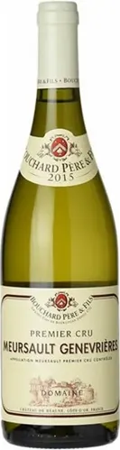 Bottle of Bouchard Père & Fils Meursault 1er Cru 'Genevrières' Blancwith label visible