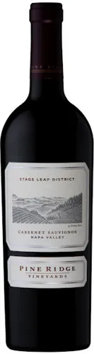 Bottle of Pine Ridge Stags Leap District Cabernet Sauvignonwith label visible