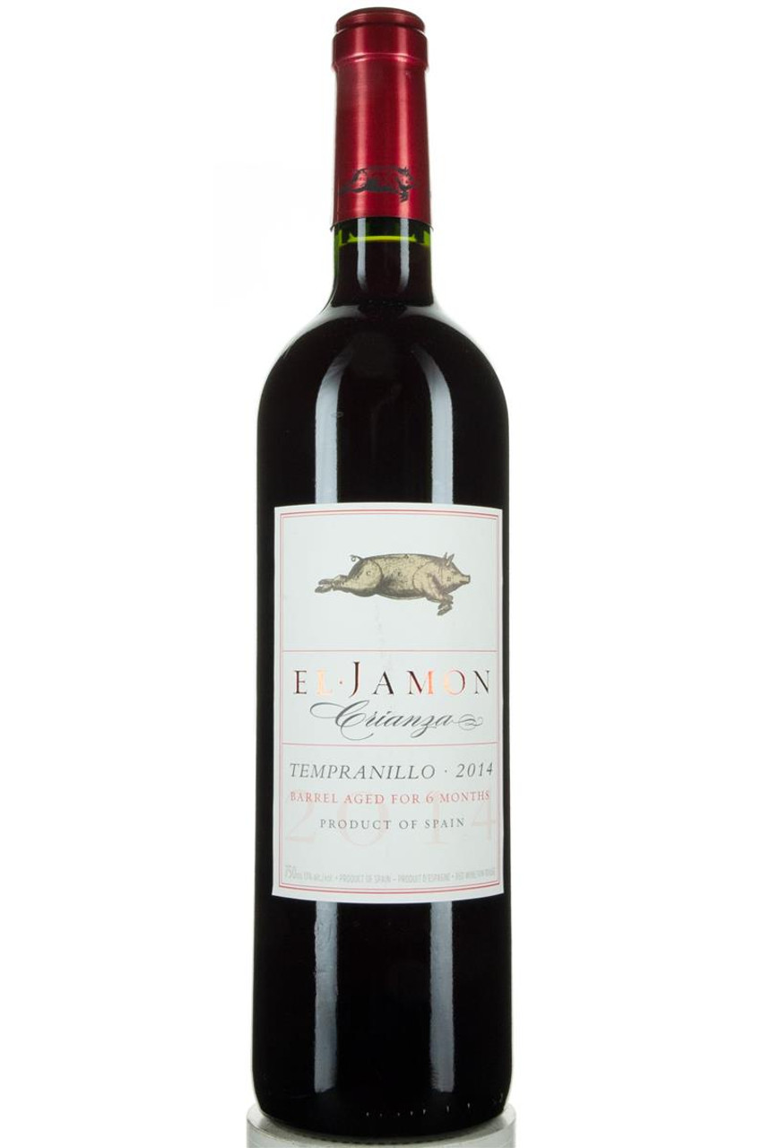 Bottle of El Jamon Crianzawith label visible