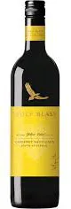 Bottle of Wolf Blass Yellow Label Cabernet Sauvignonwith label visible