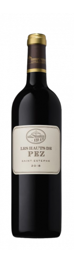 Bottle of Château Tour de Pez Les Hauts de Pez Saint-Estèphewith label visible