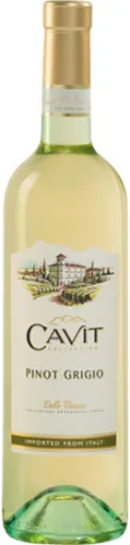 Bottle of Cavit Collection Pinot Grigiowith label visible
