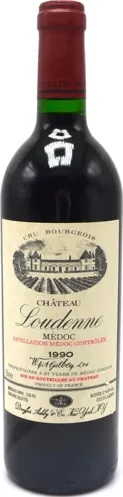 Bottle of Château Loudenne Médocwith label visible