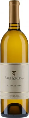 Bottle of Peter Michael L'Après-Midi Sauvignon Blancwith label visible