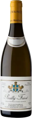 Bottle of Domaine Leflaive Pouilly-Fuisséwith label visible