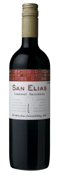 Bottle of Viña Siegel San Elias Cabernet Sauvignonwith label visible