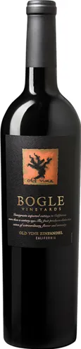 Bottle of Bogle Old Vine Zinfandelwith label visible