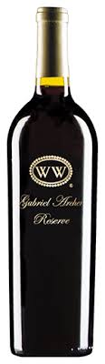 Bottle of The Williamsburg Winery Gabriel Archer Reservewith label visible