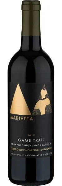 Bottle of Marietta Game Trail (Estate Grown) Cabernet Sauvignonwith label visible