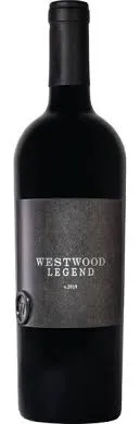Bottle of Westwood Legend Proprietary Redwith label visible