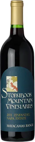 Bottle of Storybook Mountain Zinfandel Eastern Exposureswith label visible