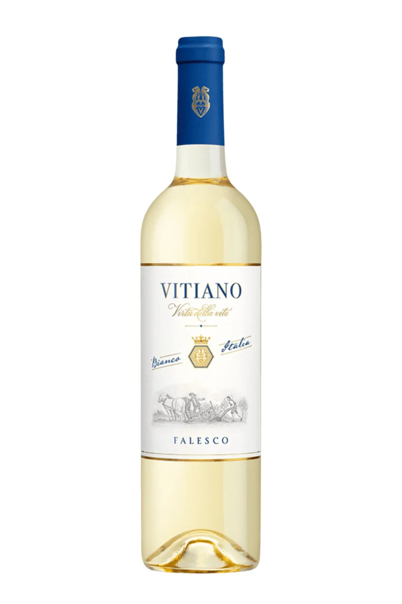 Bottle of Falesco Vitiano Biancowith label visible