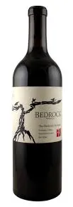 Bottle of Bedrock Wine Co. The Bedrock Heritagewith label visible