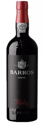 Bottle of Barros Ruby Portwith label visible
