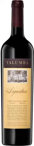 Bottle of Yalumba The Signature Cabernet Sauvignon - Shirazwith label visible