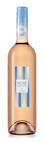 Bottle of Piscine Roséwith label visible