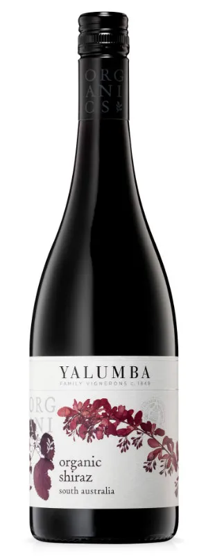 Bottle of Yalumba Organic Shirazwith label visible