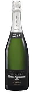 Bottle of Pierre Gimonnet & Fils Cuvée Fleuron Blanc de Blancs Brut Champagne 1er Cruwith label visible