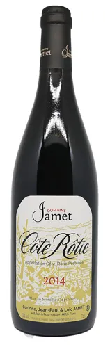 Bottle of Domaine Jamet Côte-Rôtiewith label visible