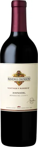 Bottle of Kendall-Jackson Vintner's Reserve Zinfandelwith label visible