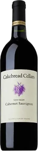 Bottle of Cakebread Cabernet Sauvignonwith label visible