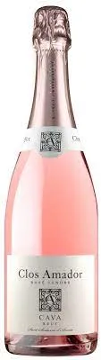 Bottle of Clos Amador Rose Tendre Brut Cavawith label visible