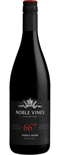 Bottle of Noble Vines 667 Pinot Noirwith label visible