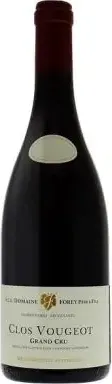 Bottle of Domaine Forey Père & Fils Clos Vougeot Grand Cruwith label visible