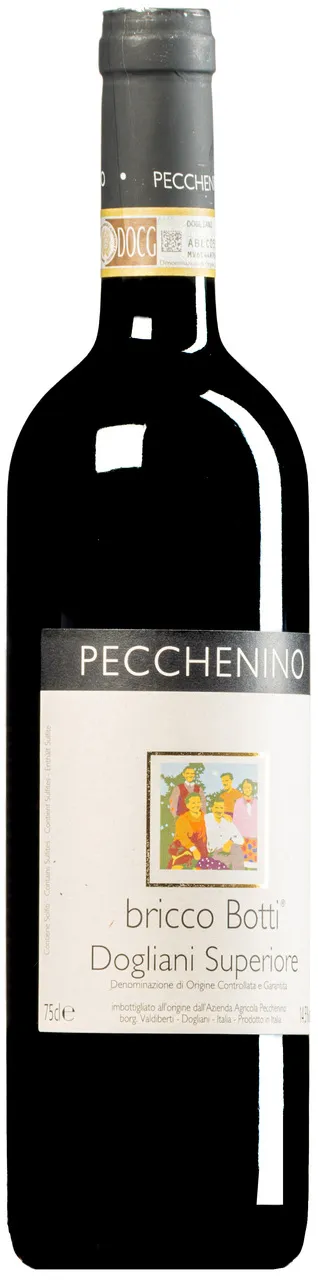 Bottle of Pecchenino Bricco Botti Dogliani Superiorewith label visible