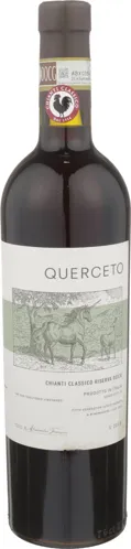 Bottle of Castello di Querceto Chianti Classico Riservawith label visible